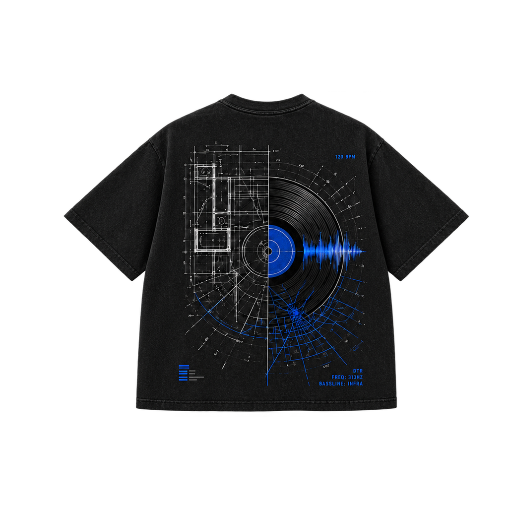 Reframing Detroit Blueprints and Basslines tee back view