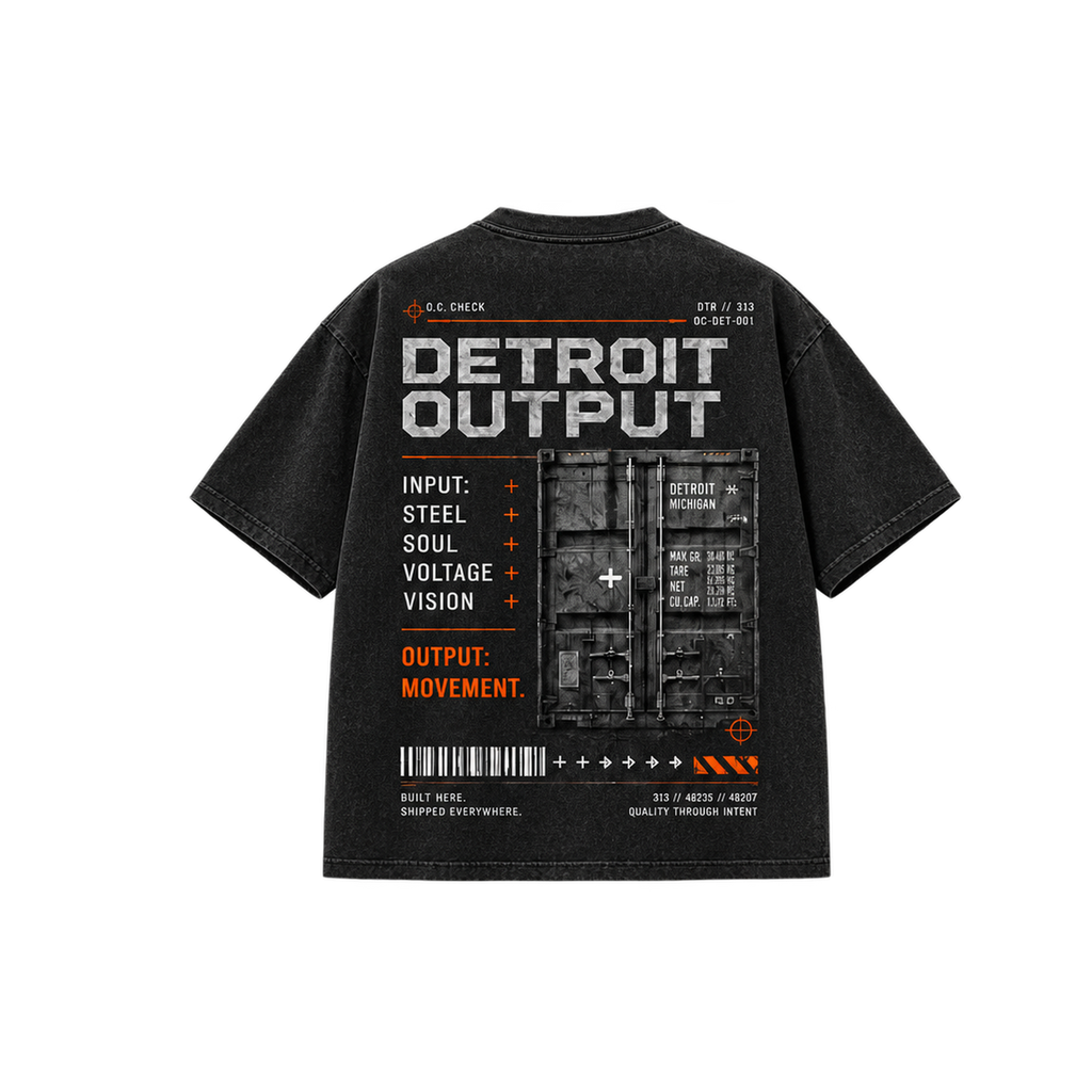 Reframing Detroit Detroit Output tee back view