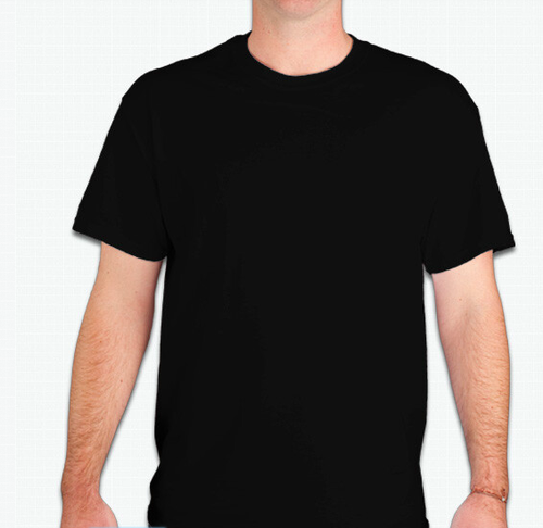 Front view of Veloreah Chillin’ With The Homegirl black adult T-shirt; front is plain black
