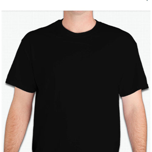 Front view of Veloreah Chillin’ With The Homie black T-shirt; front is plain black